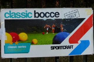 Sportcraft Classic Bocce Ball Set Vintage Complete Italy