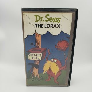 1989 Vintage Dr.  Seuss The Lorax Vhs Playhouse Video Movie In Rental Clam Shell