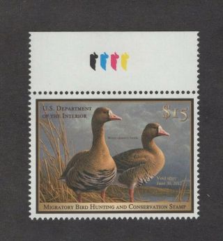 Rw78 Federal Duck Stamp.  Top Color Bar Single.  Mnh.  Og.  02 Rw78tcb