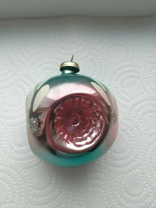 Vintage Ussr Christmas Glass Ornament Christmas Tree Decoration Year Indent