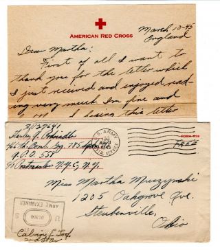 Wwii 1945 466th Bomb Group 8th Aaf Cover,  Letter Censored Apo 130 England