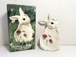 Lenox Poppies On Blue Barnyard Bunny Rabbit Porcelain Spoon Rest