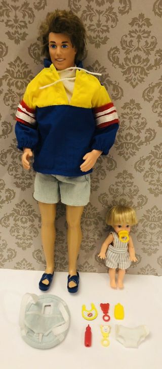 Vintage 1996 Big Brother Ken And Baby Brother Tommy Barbie Mattel B1