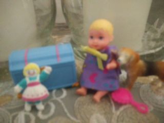 Barbie HAPPY FAMILY KRISSY BABY DOLL Dog raggedy ann toy doll candle holder,  ex 3