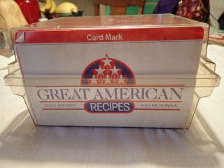 Vintage 1988 Great American Recipes Index Box
