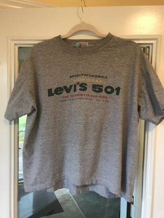 Vintage Rare Levis Big E Label Western 501 San Francisco Single Stitch T Shirt