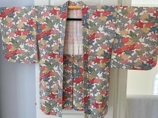 Vintage Japanese Silk Happi Coat Haori