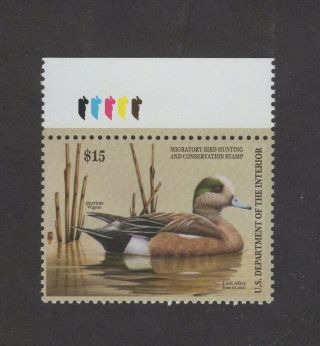 Rw77 Federal Duck Stamp.  Top Color Bar Single.  Mnh.  Og.  02 Rw77tcb