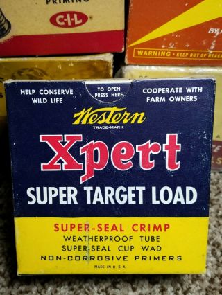 Vintage Western Xpert Target Load 12 Ga.  Gauge Shotgun Shell Box Empty