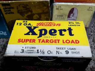 Vintage Western Xpert Target Load 12 Ga.  Gauge Shotgun Shell Box Empty 3