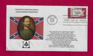 1230 Fdc Confederate Civil War Hero General Lewis Addison Armistead Masonic