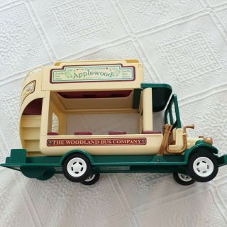 Vintage Sylvanian Family ' The woodland Bus Company ' Open Top Bus. 2