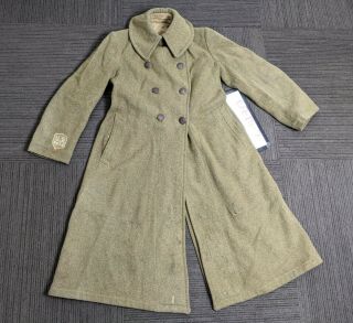 Vintage Wool Military Us Rotc Trench Coat Jacket