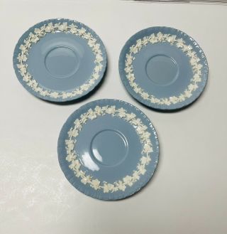 Wedgwood Queensware Cream On Lavender Shell Edge 6.  5” Plates Set Of 3