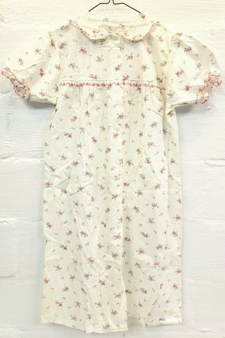 Vintage Night Gown/house Dress: Medium,  Lightweight Floral Print,  Button Front