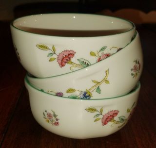 Vtg Minton England Haddon Hall Pattern Set Of 3 Fruit / Sauce Bowls Replacements