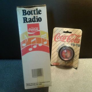 Vintage Coca Cola Coke Bottle Radio Made In Hong Kong Box / Yo - Yo By Duncan