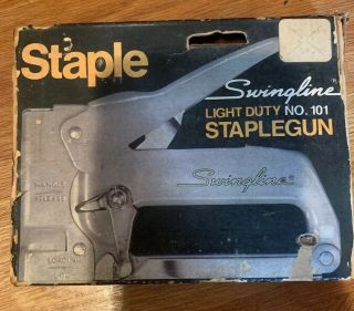 Vintage Swingline Light Duty Staple Gun 101 Hand Stapler Tacker