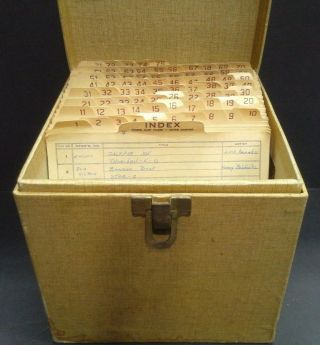 Vintage AMFILE PLATTER - PAK PHONOGRAPH RECORD CASE No.  750 w Files,  1950s,  Large 2