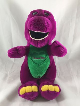 Vintage Barney Plush Singing " I Love You " Stuffed Animal Dinosaur Toy 12 " 90s