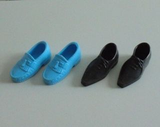 Vintage Pedigree Sindy Paul Shoes Bundle - Blue Loafers & Black Lace Ups