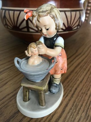 Vintage Hummel Goebel Figurine Germany Doll Bath 1966 319