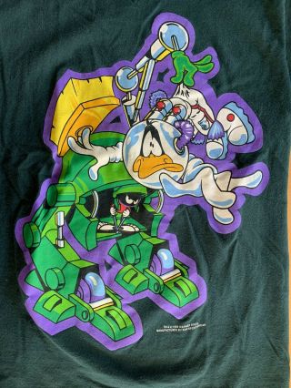 Vintage 1994 Marvin The Martian Daffy Duck T Shirt Looney Tunes Warner Brothers