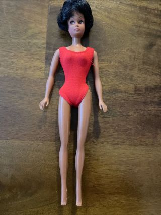 Rare Vintage Black African American Barbie Style Doll Made In Hong Kong 1960s