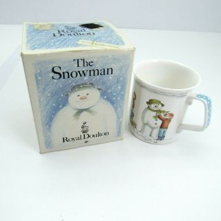 The Snowman By Royal Doulton Mug 3.  6 " Building The Snowman England Bone China