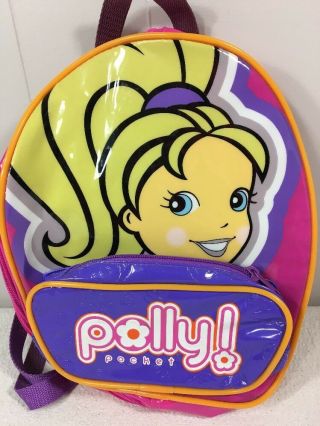 Polly Pocket Backpack Storage Bag Zip Carryng Case Toy Tote 2004 Mattel