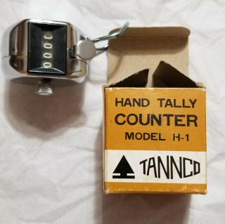 Vintage / Antique Tannco Hand Tally Push Counter Model H - 1 Made In Japan