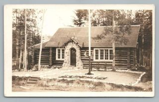 Log Cabin Prince Albert National Park Rppc Vintage Photo Postcard Oa Voldeng 30s