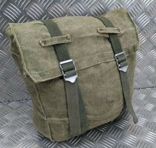 Vintage Military Issue Heavy Duty Canvas Back Pack Pannier Side Bag Cvg2