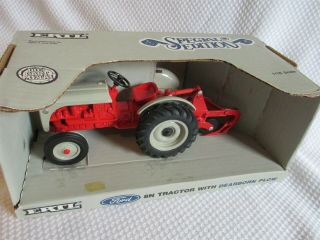 Vintage Ertl Die Cast Ford 8n 1/16 Scale Tractor & Plow Se Usa W/ Box
