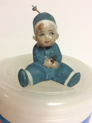 Vintage/antique All Bisque Boy Nodder Miniature 2” Cute Baby Made In Germany