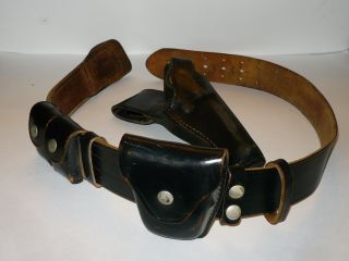 Vintage Boston Police/ Law Enforcement Gun Belt,  Holster & Accessories Jay - Pee