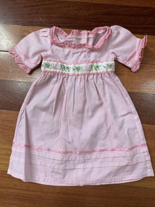 American Girl Doll Retired Caroline Meet Outfit Pink Dress