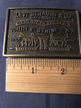 Vintage Levi Strauss & Co.  Belt Buckle Denim Jeans San Francisco Made In Usa