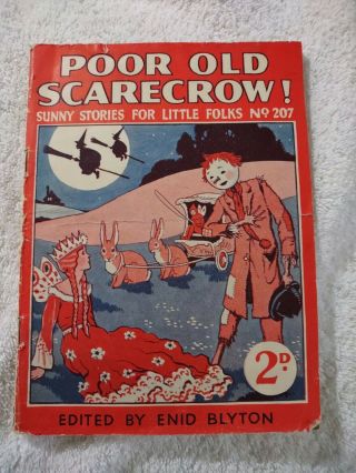 Vintage Childrens Book Sunny Stories For Little Folks No.  207 - Poor Old Scarecrow