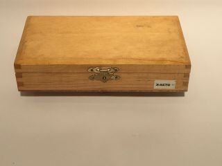 Vintage X - Acto Xacto Deluxe Craft Knife Set In Wood Box