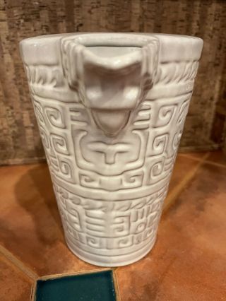 Vintage Frankoma Pottery 8 " Mayan Aztec Tea Water Pitcher -