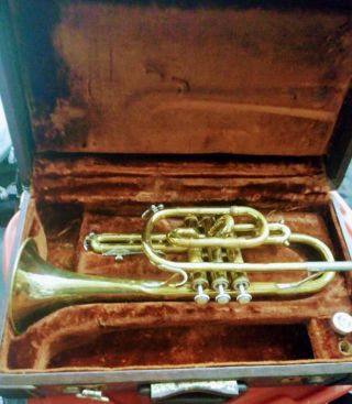 Vintage Bundy Selmer Cornet Trumpet Designed By Vincent Bach W/7c Mouthpiece