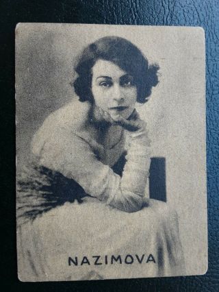 1928 Nazimova,  Cuban Susini Cigarrette Cardboard Card
