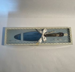 Vintage Cake Knife / Server,  Stainless Serrated Treasure Masters Wedding Knife
