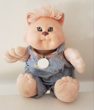 Vintage 1983 Cabbage Patch Kids Koosas Doll Plush Toy W/overalls,  Fair Cond