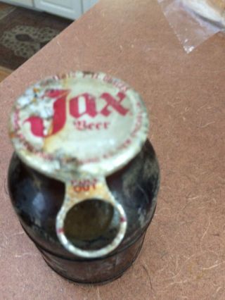 Vintage Jax Beer Barrel Bottle