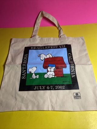 Vintage Peanuts: Santa Rosa California July 2002 Beaglefest Vii Bag / Bg