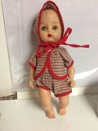 Vintage 8 " Baby Susan Molded Hair Baby Doll Pal For Ginnette Baby Outf