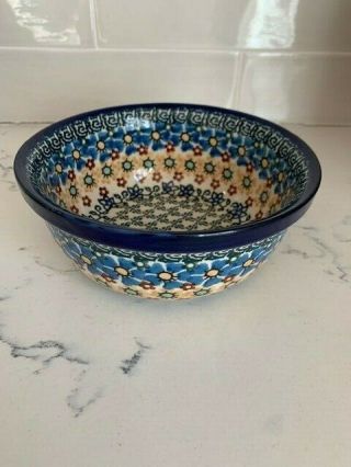 Polish Pottery Ceramika Artystyczna Unikat 6 Inch Soup Cereal Bowl