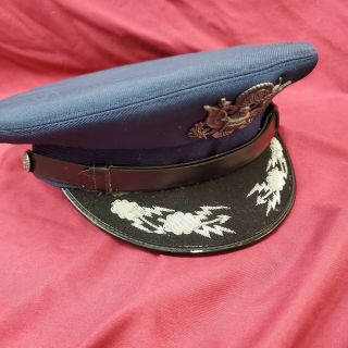 Vintage Air Force " Flight Ace " Us Military Officer Dress Hat Size 7